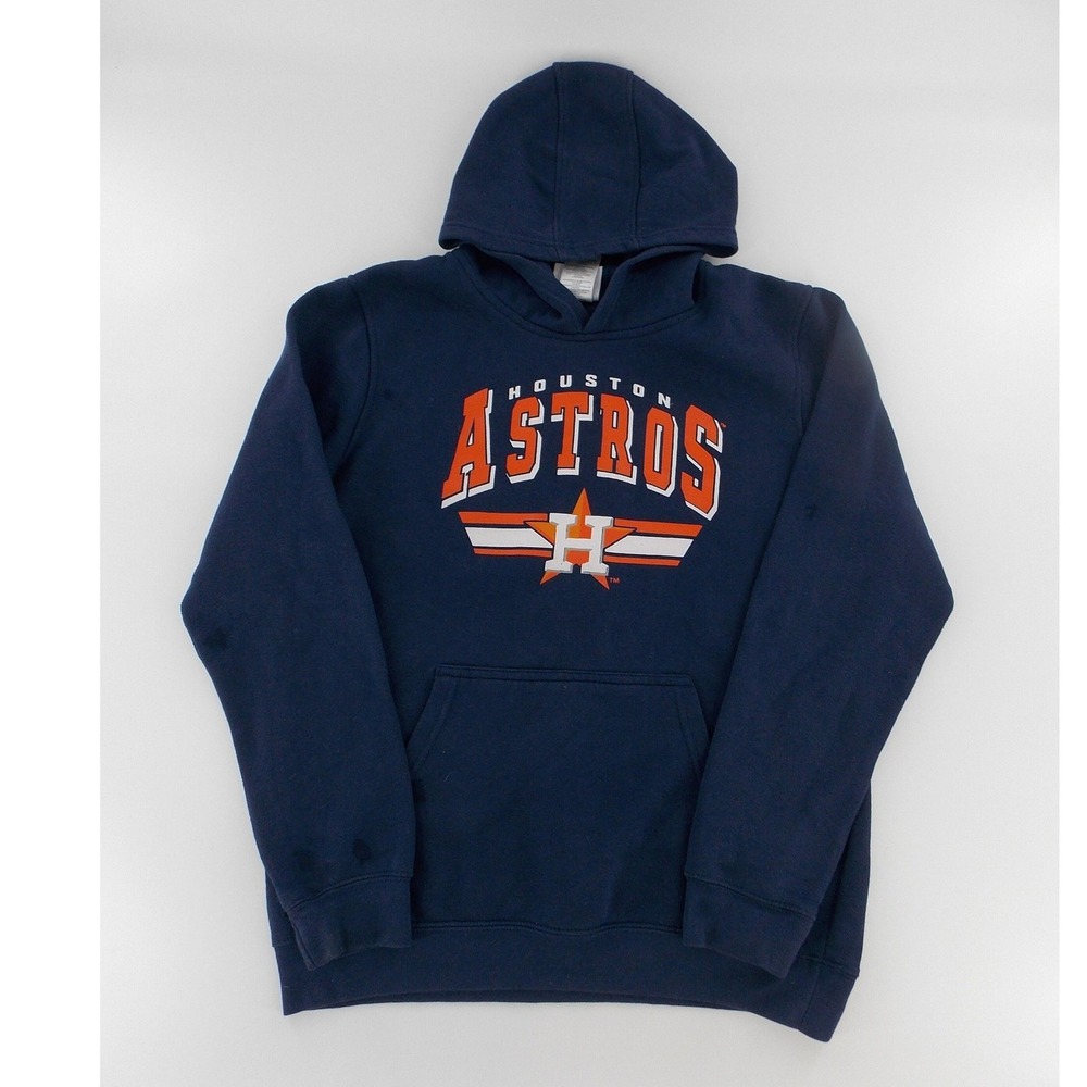 MLB Houston Astros Hoodie Graphic Modern Kids Youth XL 18/20 Navy Blue Orange